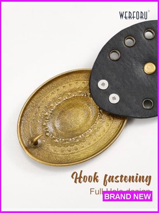 Western Belt Wide Disc Concho Leather Boho Cowgirl Country Belt for Women main image 4